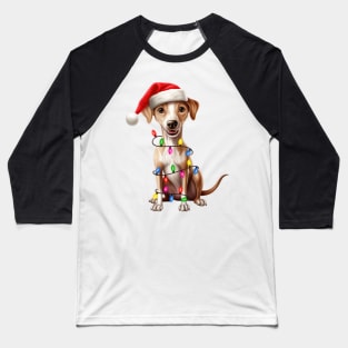 Christmas Italian Greyhound Baseball T-Shirt